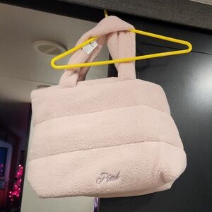 Victoria's Secret Light Pink Sherpa Tote